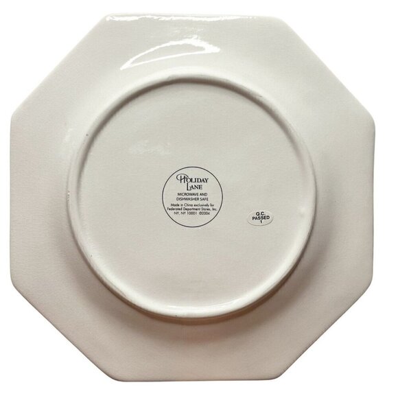 Christmas Unique Shoes Holiday Lane VTG Y2K Set Of 6 Salad/Dessert Plates NEW - Picture 8 of 11